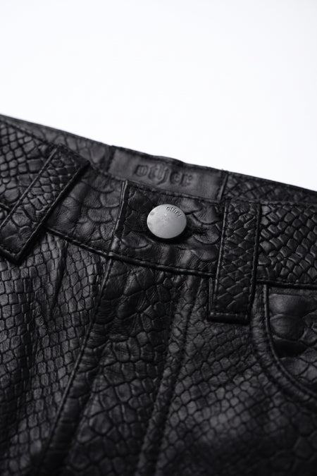 Leather Croc Pants