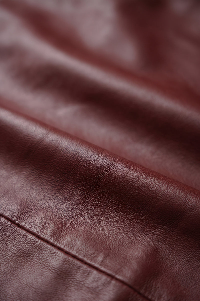 O24 Bootcut  Leather Pants - Oxblood