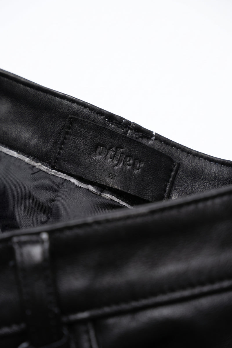 Slim Leather Pants - Black Erase