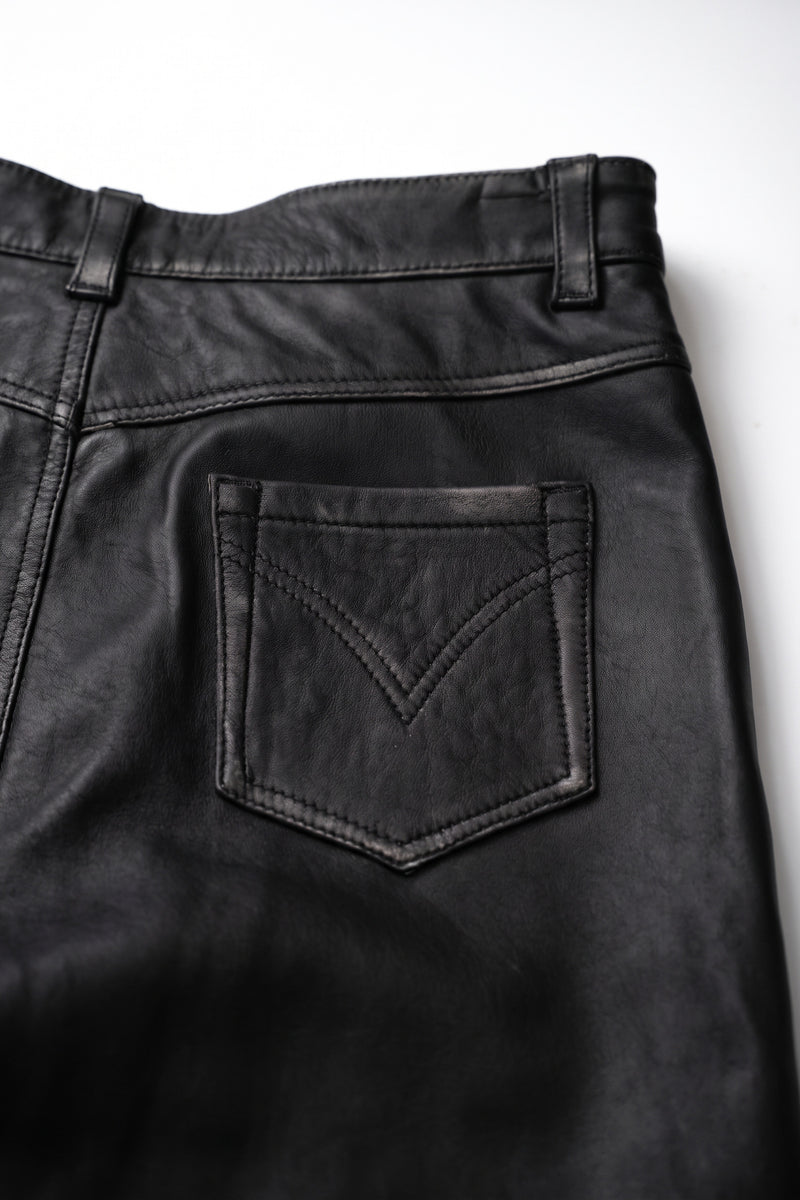 Slim Leather Pants - Black Erase