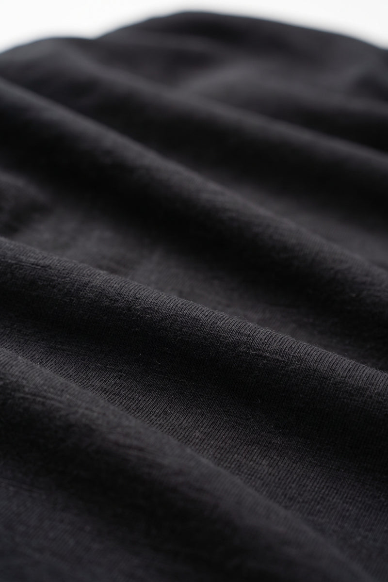 Damon Long Sleeve Henley T Shirt - Black