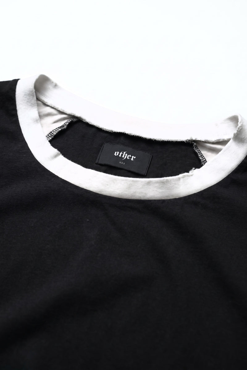 The Vintage Baseball Tee | Black on Black