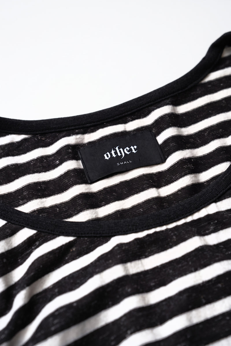 Lazarus Scoop Neck T-Shirt - Stripe