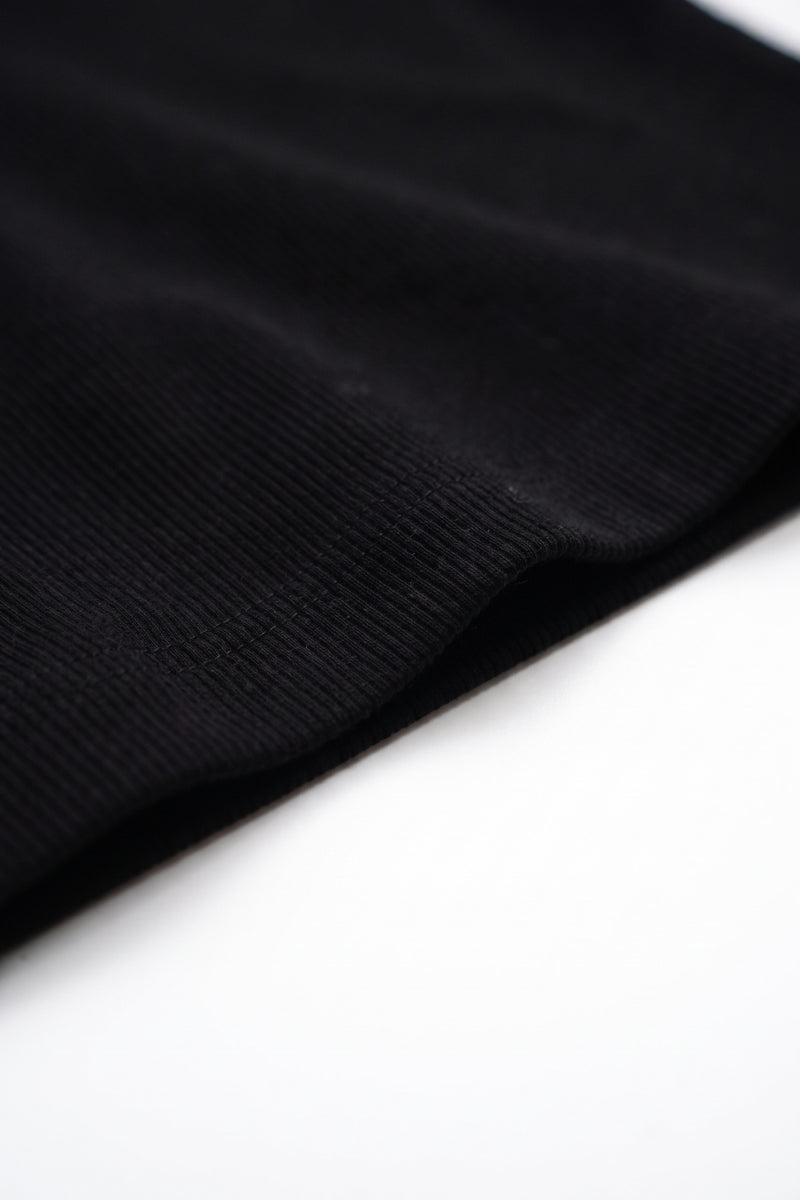 Icon Heavy Rib beater Vest - Black