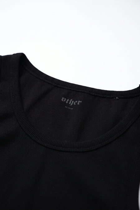 Icon Heavy Rib beater Vest - Black