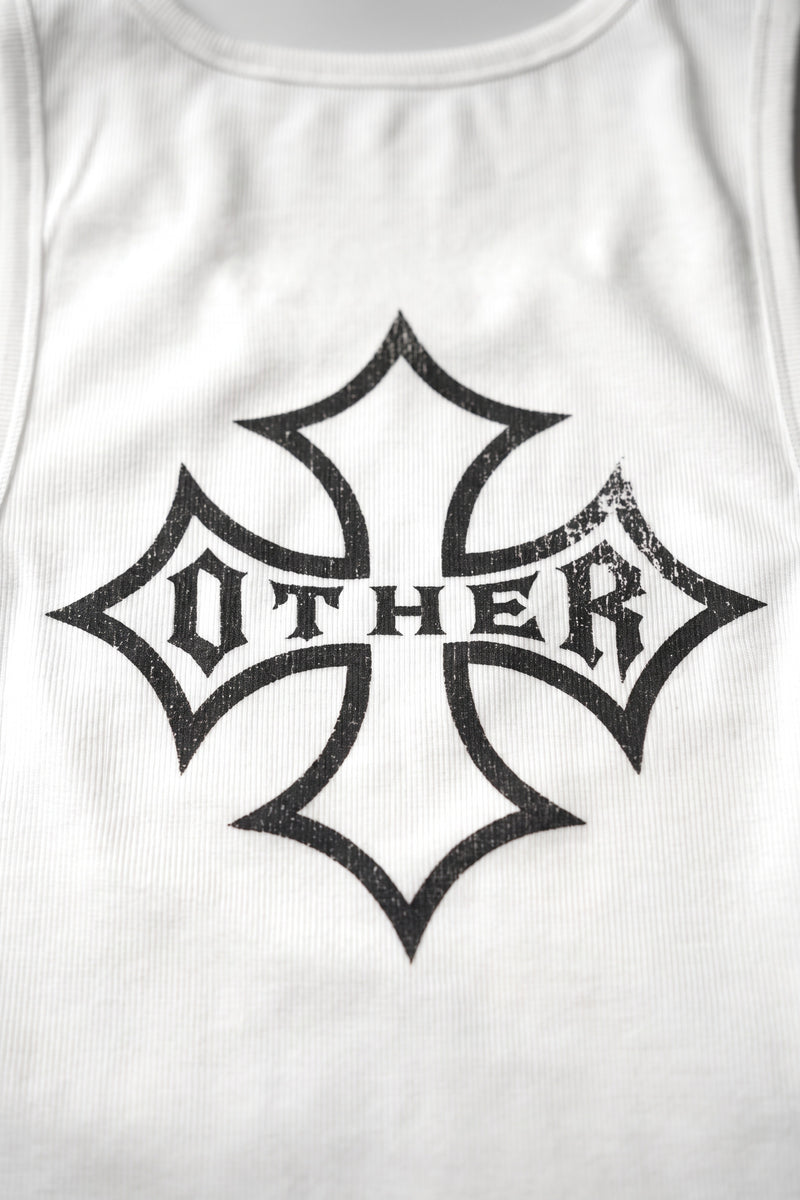 Icon Heavy Rib Beater Vest - White