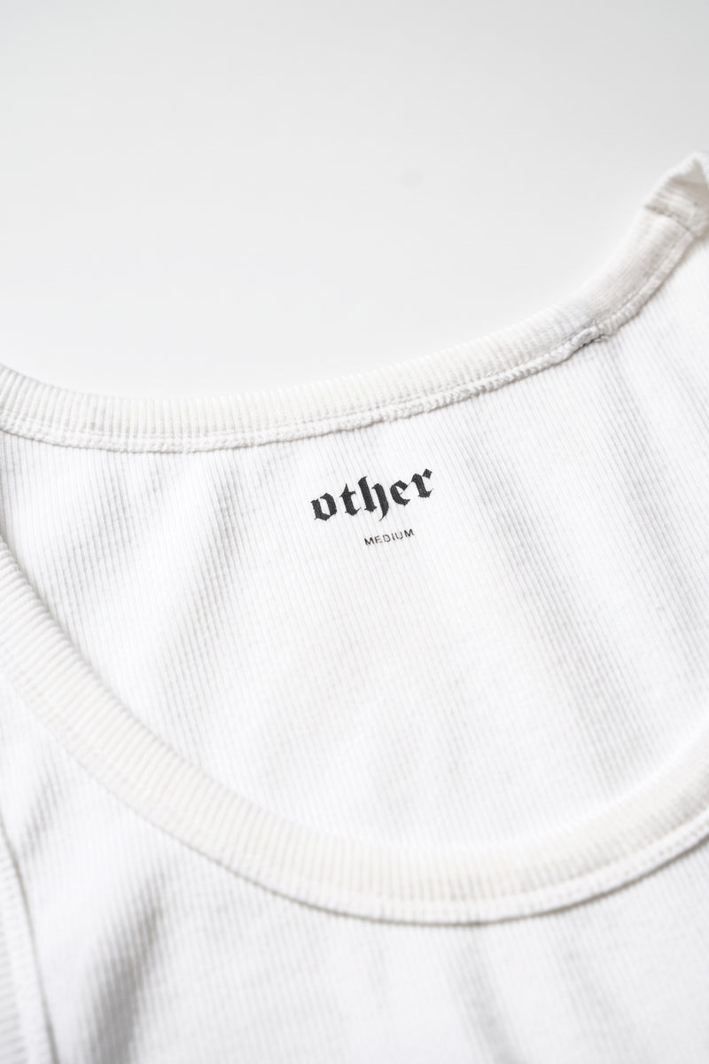 Icon Heavy Rib Beater Vest - White