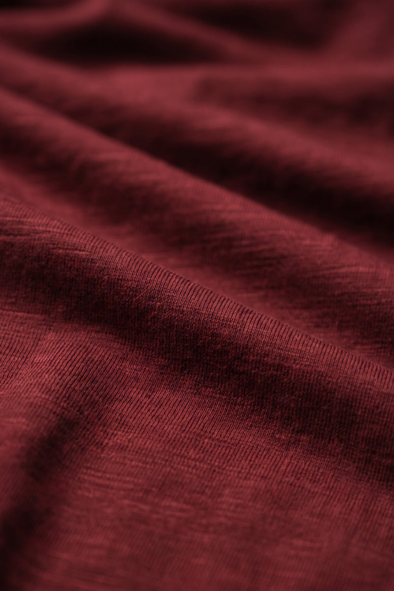 Lazarus Scoop Neck T-Shirt - Oxblood