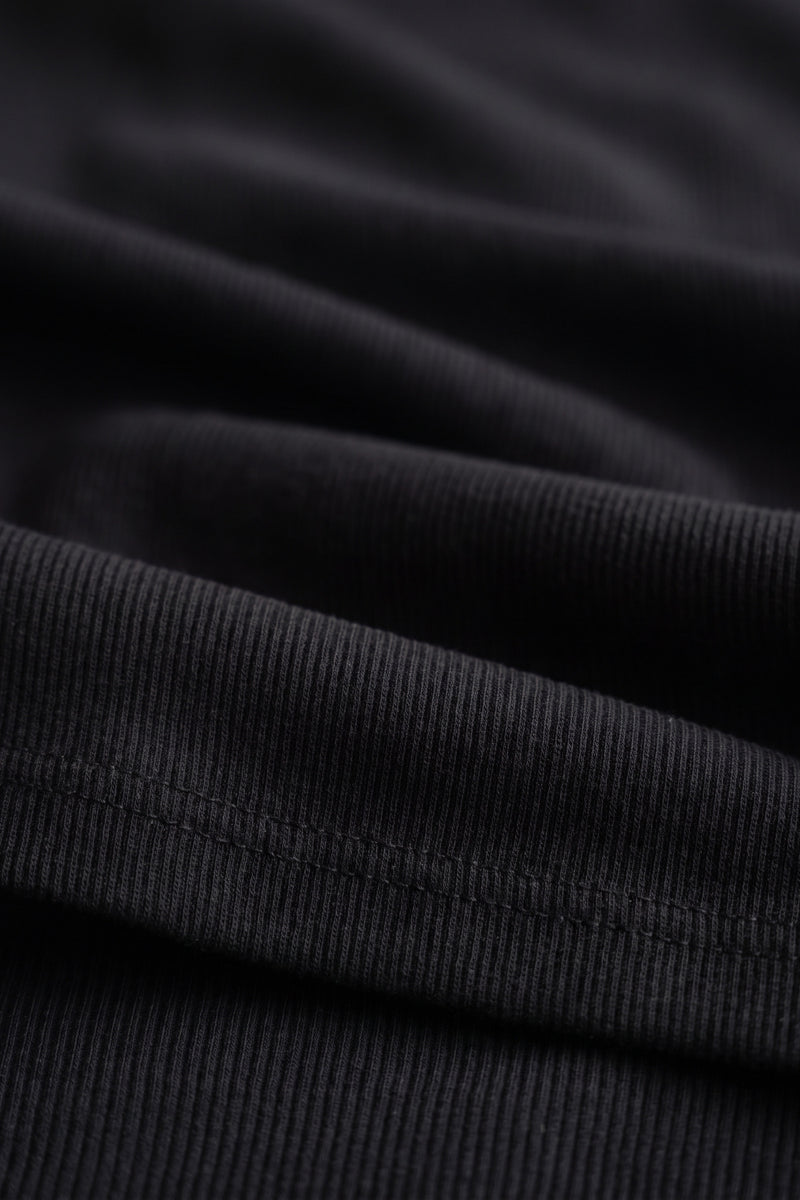 HEAVY RIB BEATER VEST - Black