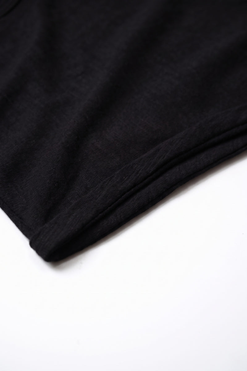 Lazarus Scoop Neck T-Shirt - Black