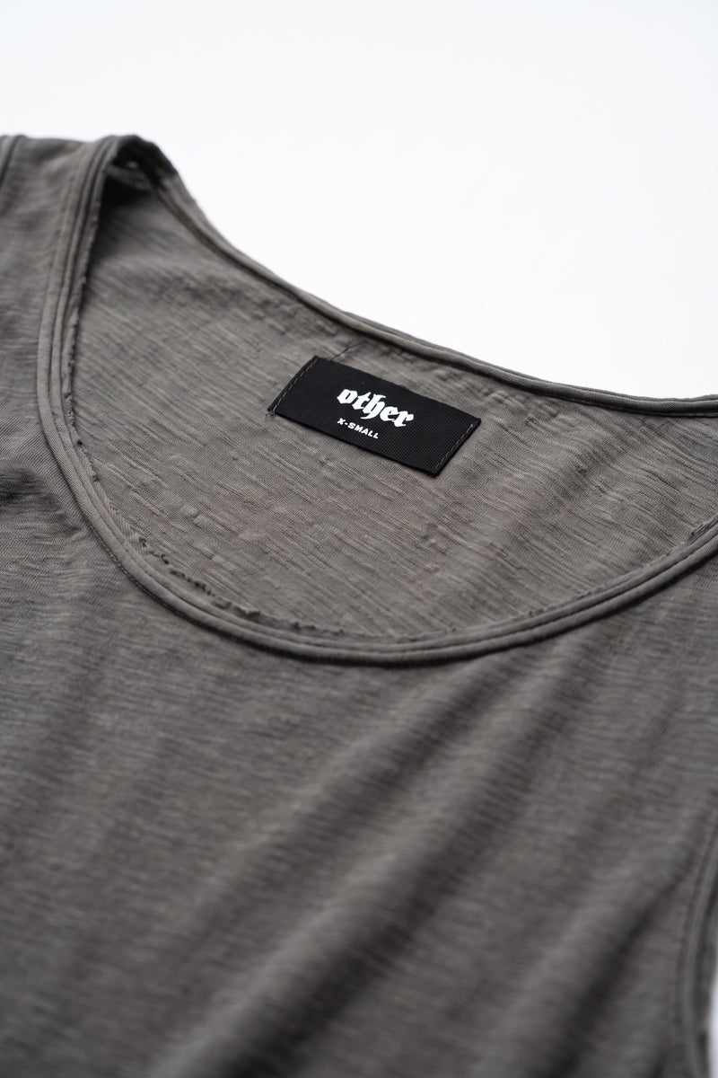Icon Raw Scoop Tee - Aged Grey