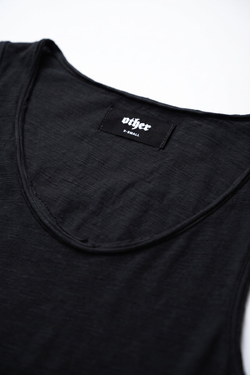 Icon Raw Scoop Tee - Aged Black