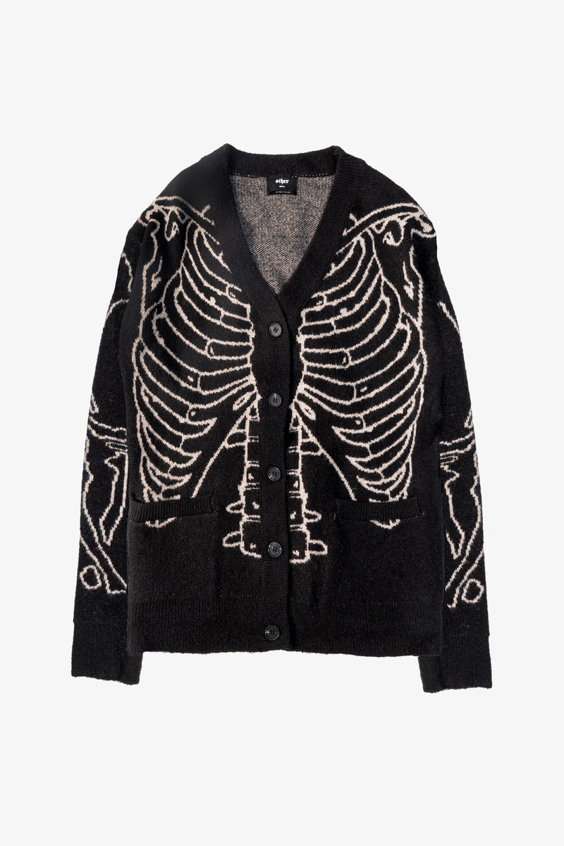 Oversized Reverse Skeleton Cardigan