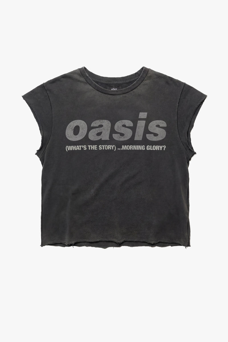 OASIS WHAT'S THE STORY RAW EDGE VINTAGE T-SHIRT