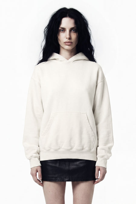 Vintage Issue  Oversized Hoodie - Vintage White-Women