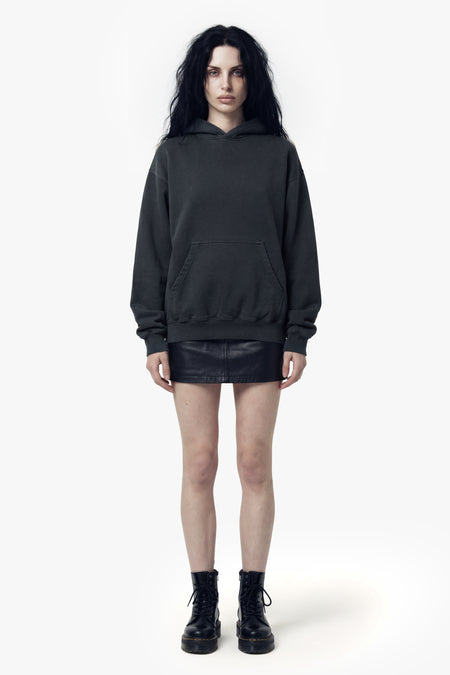 Vintage Issue  Oversized Hoodie - Vintage Black-Women