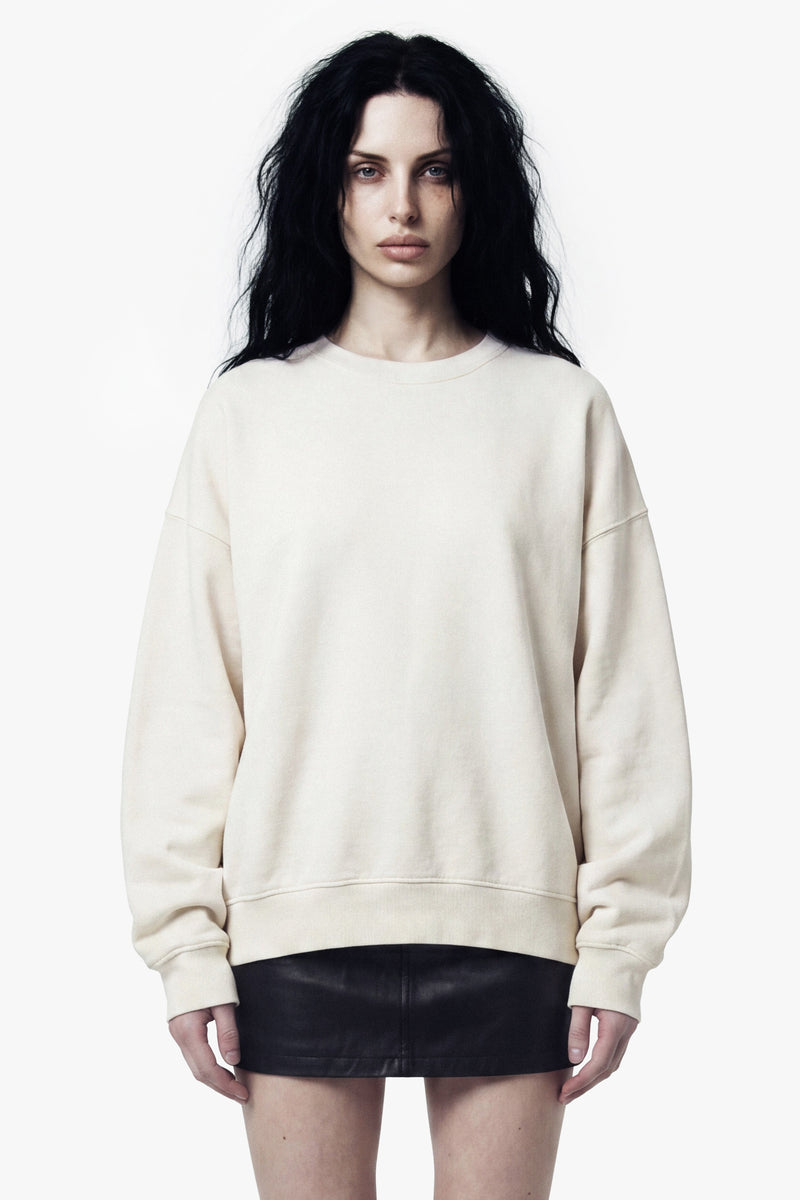 Vintage Issue Oversized Sweatshirt - Vintage White-Women