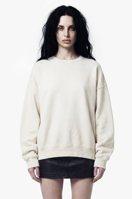 Vintage Issue Oversized Sweatshirt - Vintage White-Women