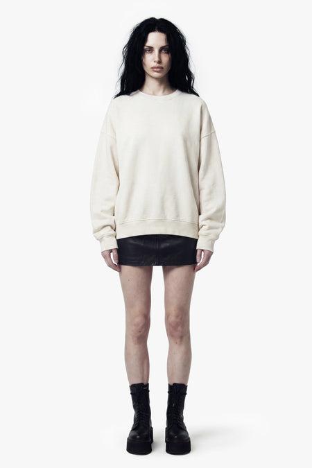 Vintage Issue Oversized Sweatshirt - Vintage White-Women