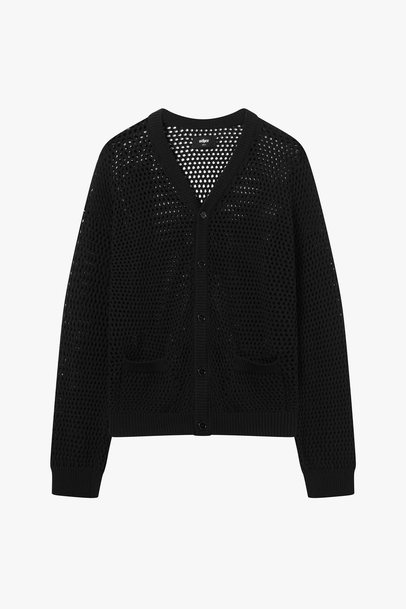 Oversized Weave Knit Cardigan