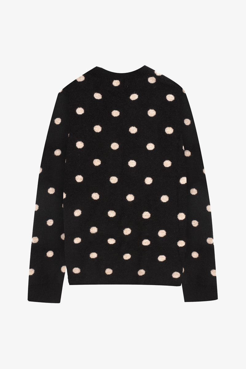 POLKA DOT OVERSIZED BRUSHED CARDIGAN