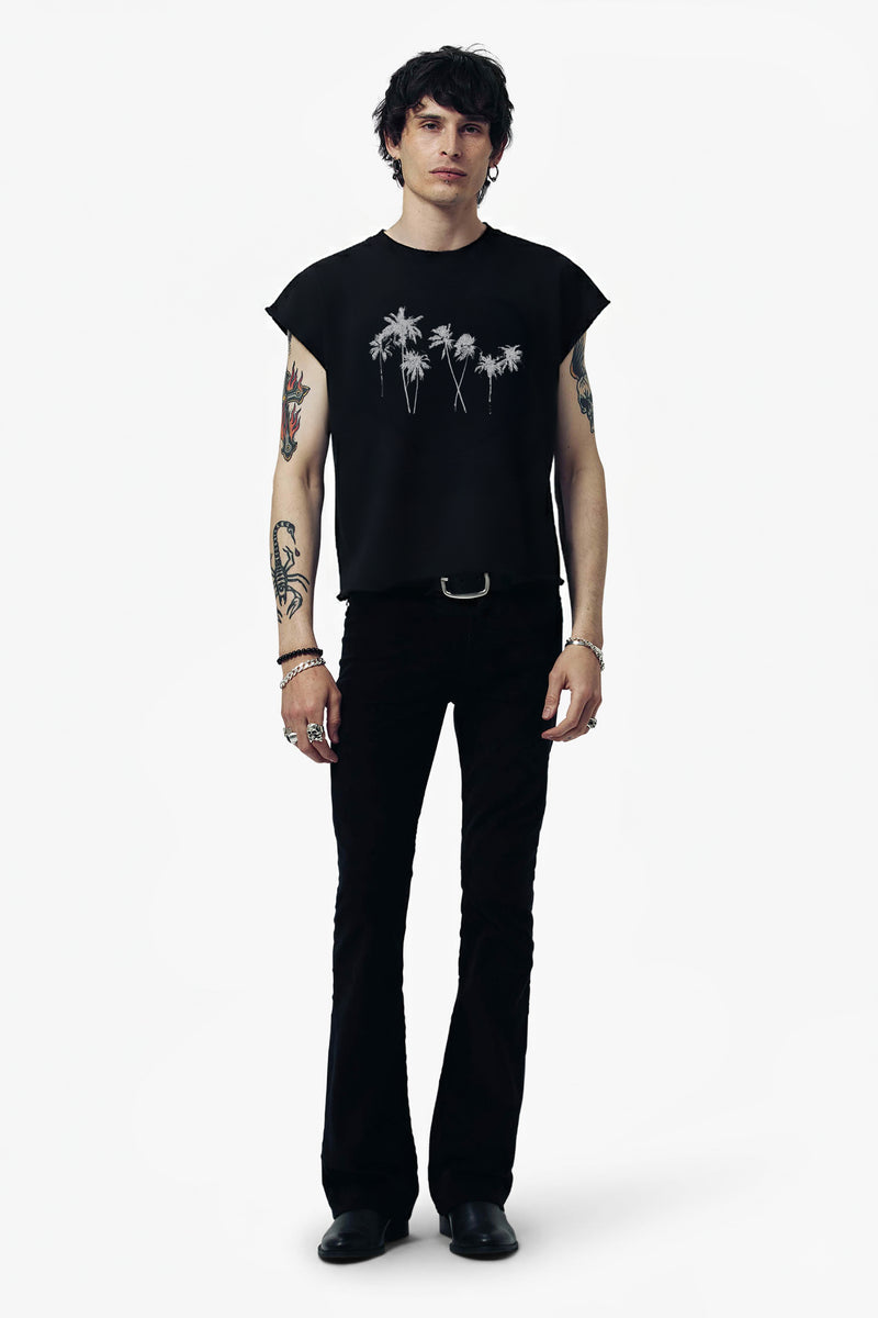 PALMS ROCKER TEE - BLACK