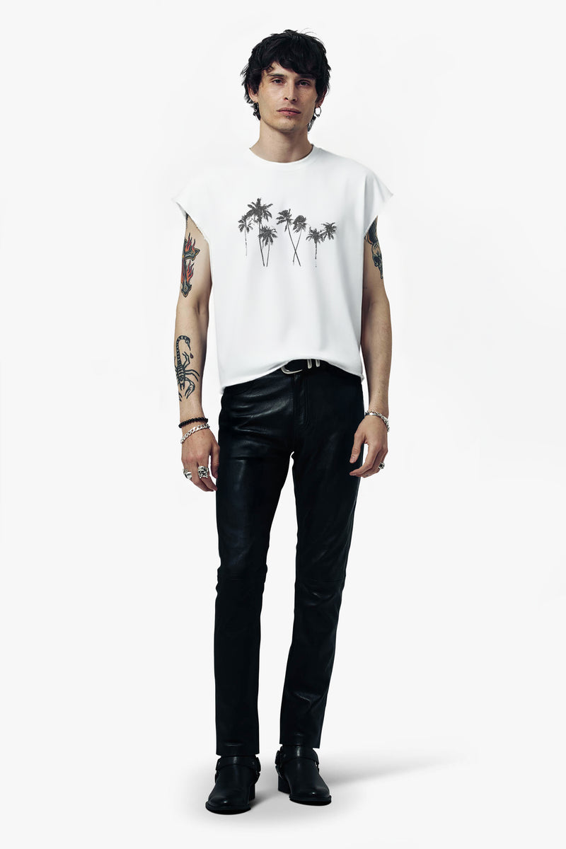 PALMS ROCKER TEE - WHITE