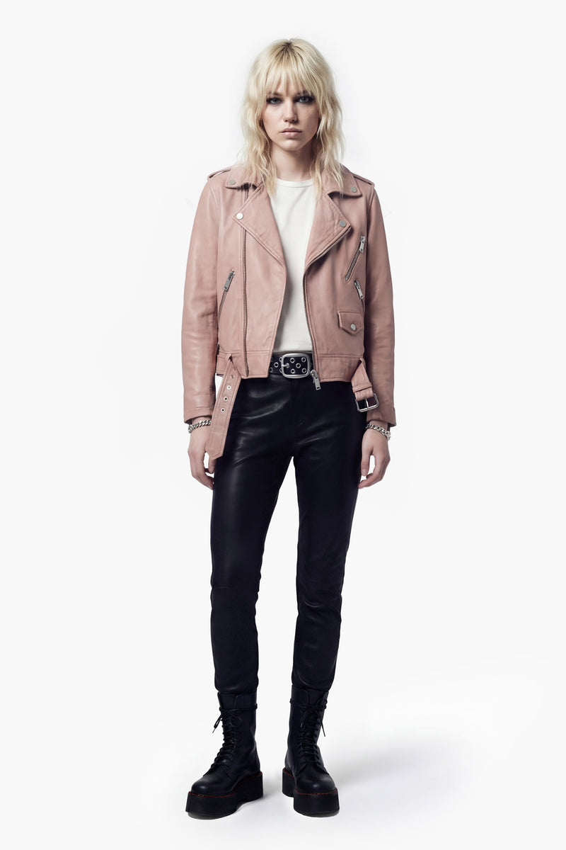 The Deuce Biker Jacket  - Pink Blush