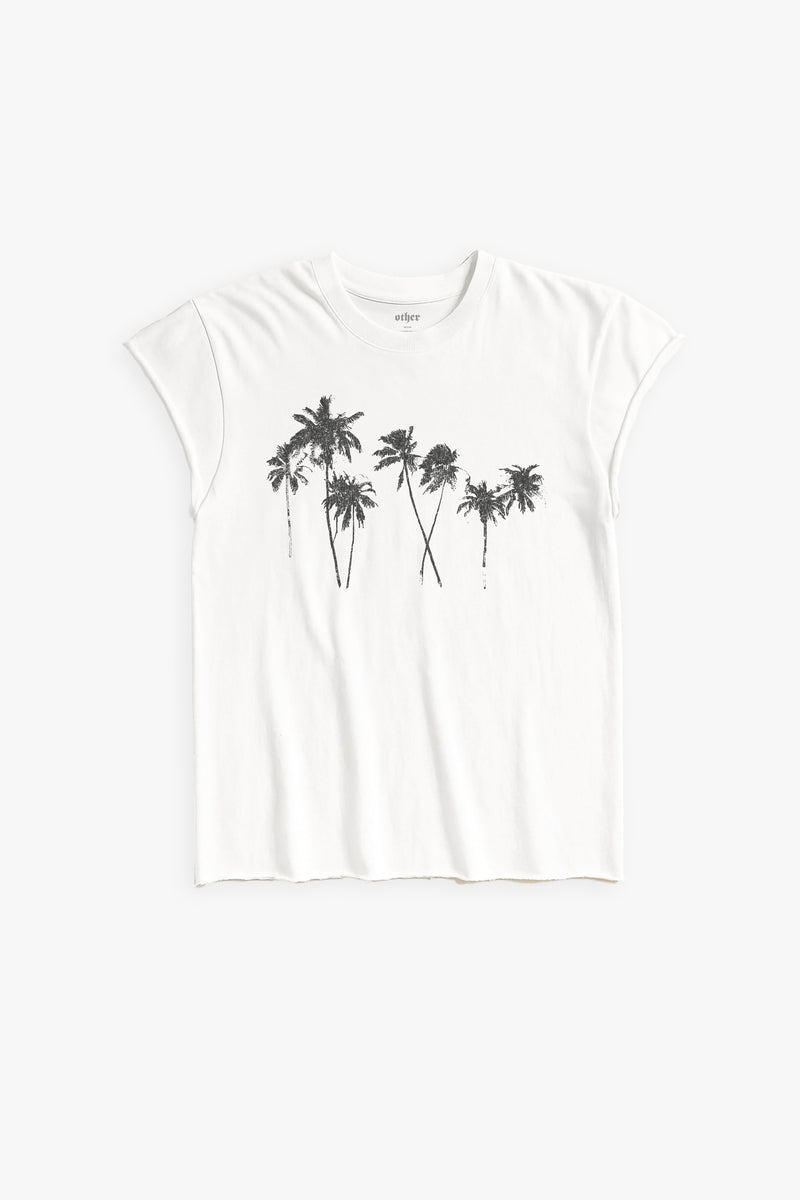 PALMS ROCKER TEE - WHITE