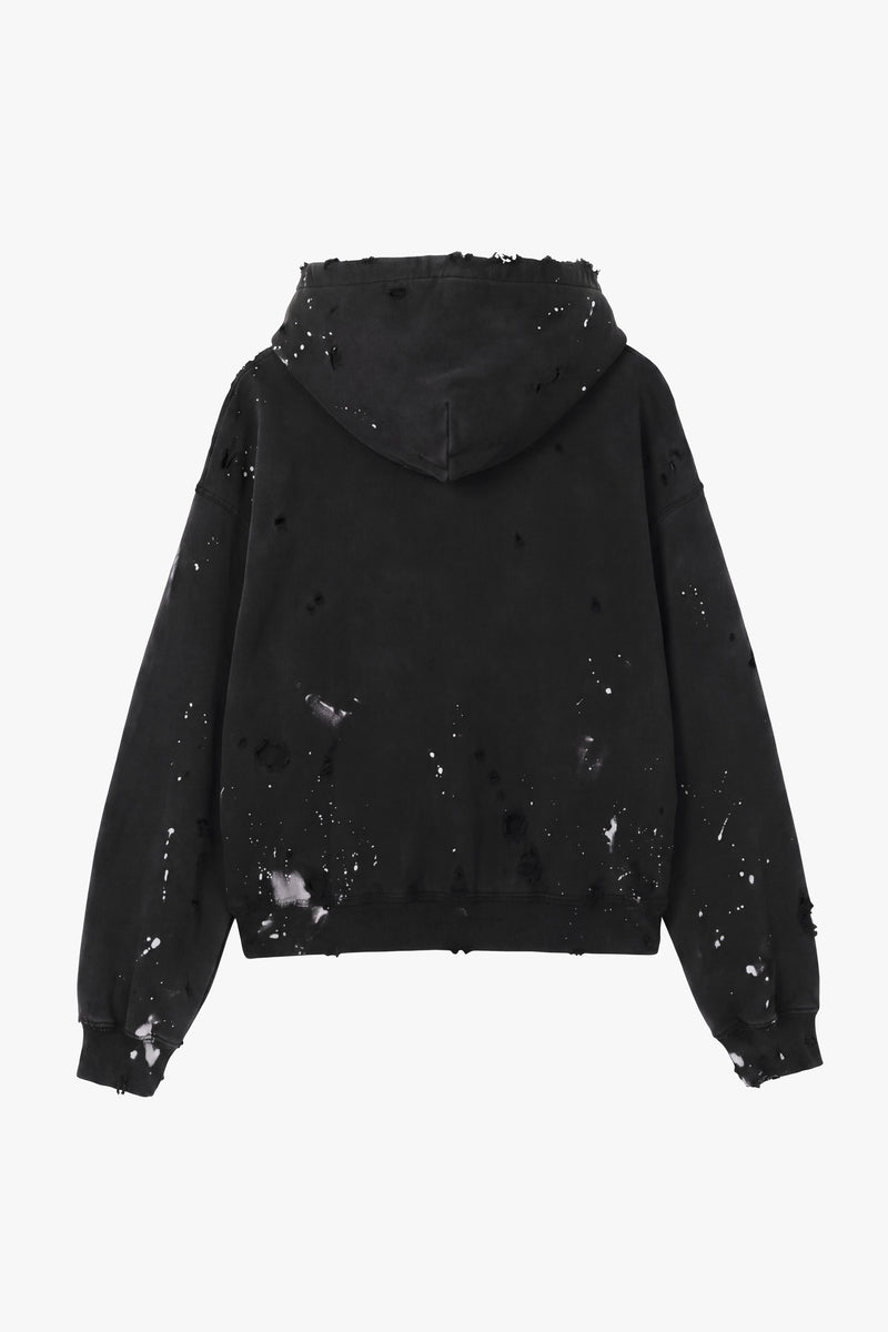 Rock Music Destroys Print Studio Hoodie - Aged black - Women
