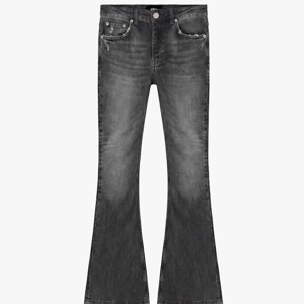 O32 Raw Edge Flared Jeans - Vintage Black & OTHER