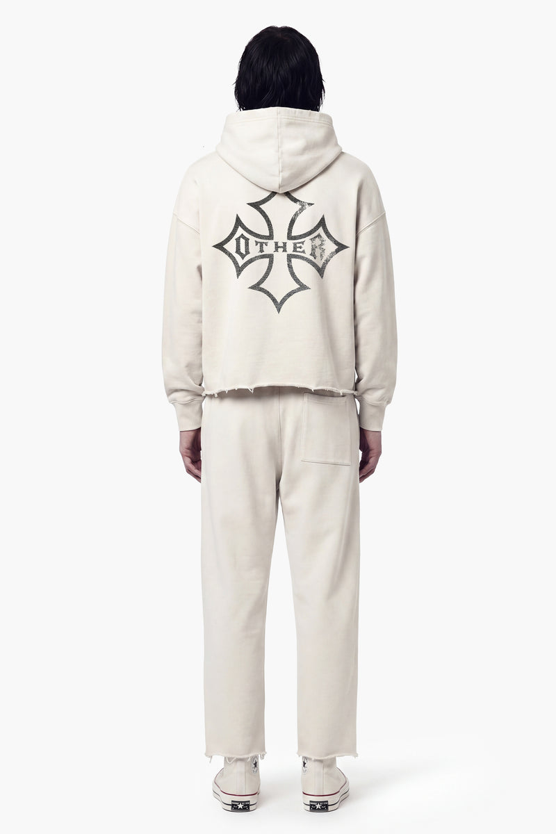 Icon Vintage Issue Raw Edge Wide Leg Sweatpants - Vintage White