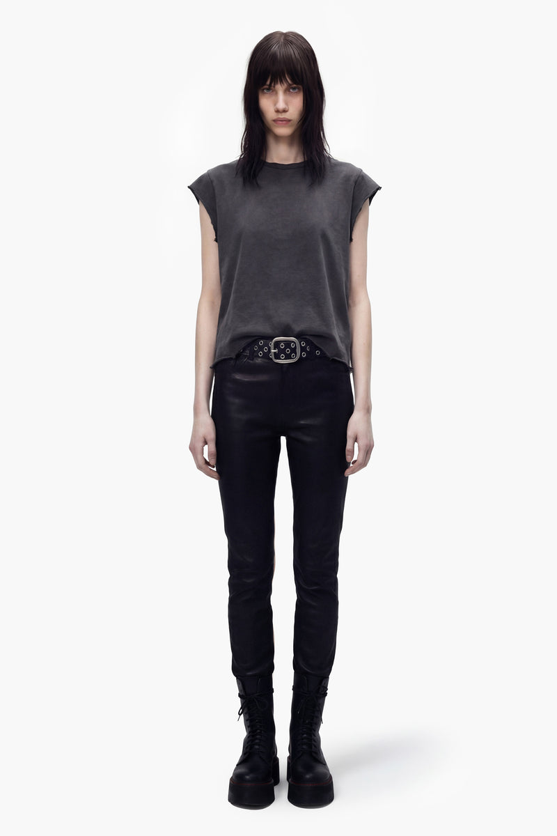 Rocker Tee - Washed Black- Women