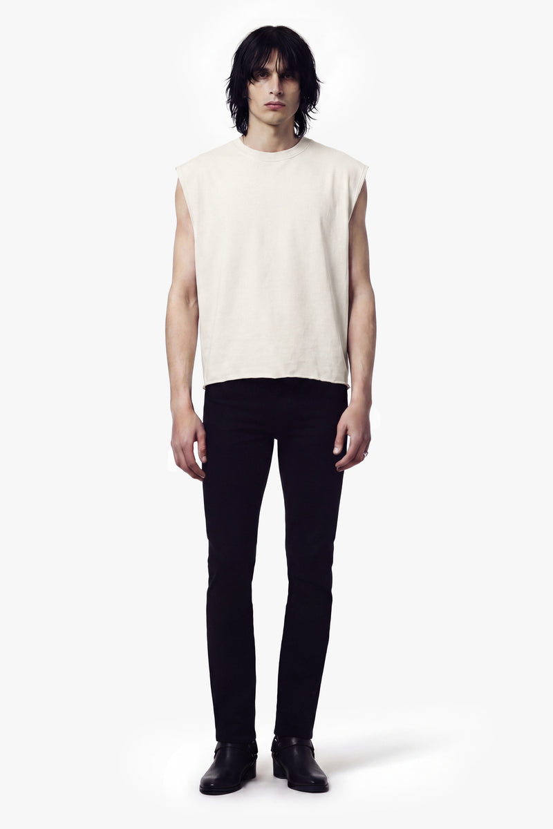 Vintage Issue Raw Edge Oversized Sweatshirt - Vintage White