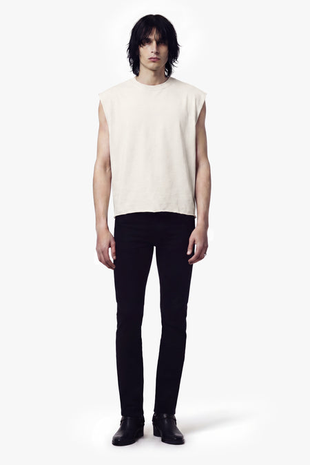 Vintage Issue Raw Edge Oversized Sweatshirt - Vintage White