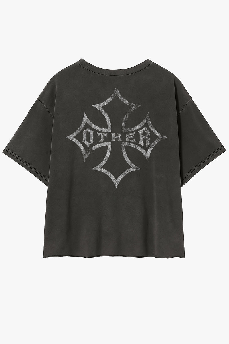 Icon Raw Edge Vintage Issue Oversized T-Shirt - Heavy Relic Black - Women