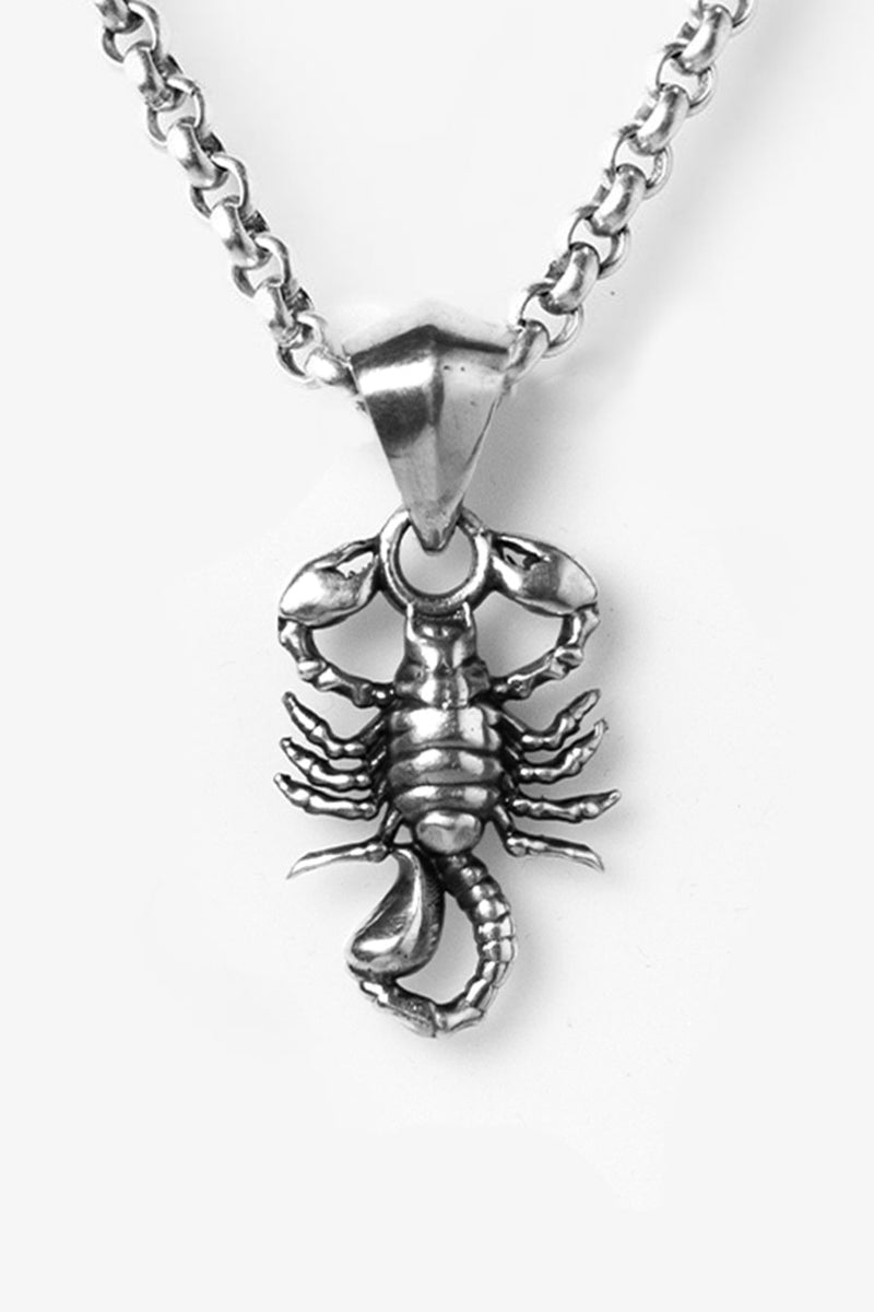 XL Scorpion Pendant Necklace | Silver