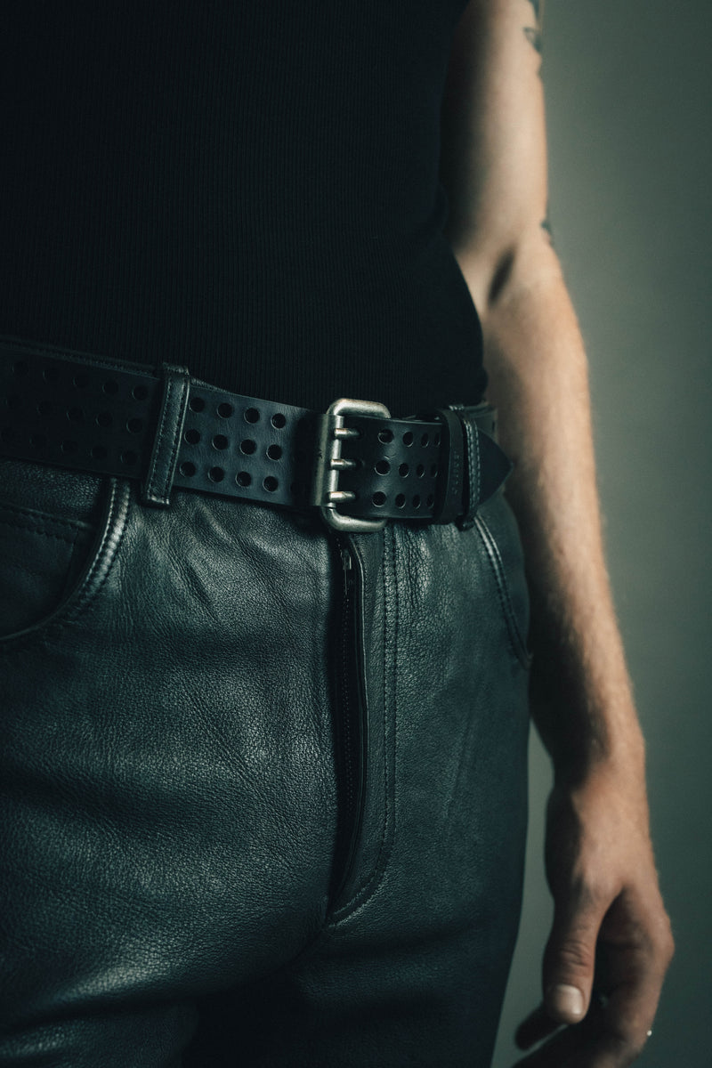 The Trio Belt | Black Leather