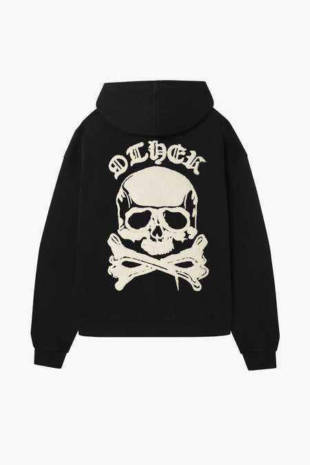 Skull & Crossbones Patch Oversized Hoodie