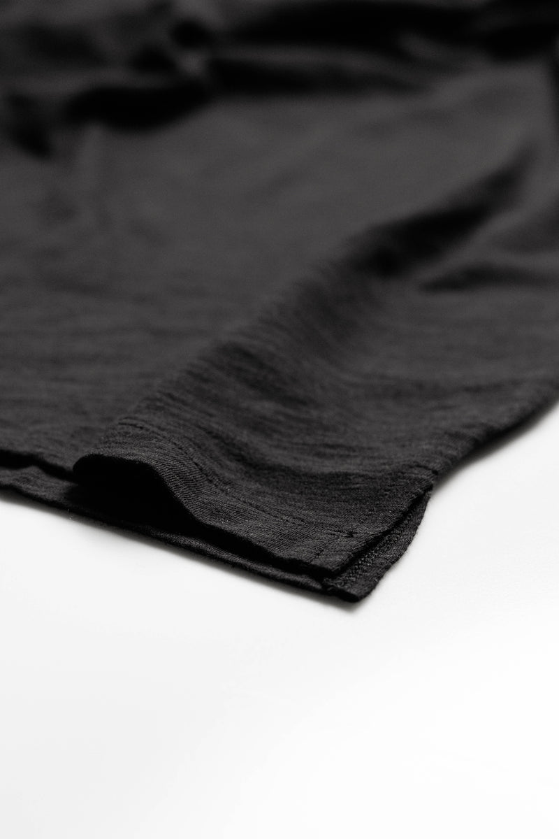 Lazarus Scoop Neck T-Shirt - Black