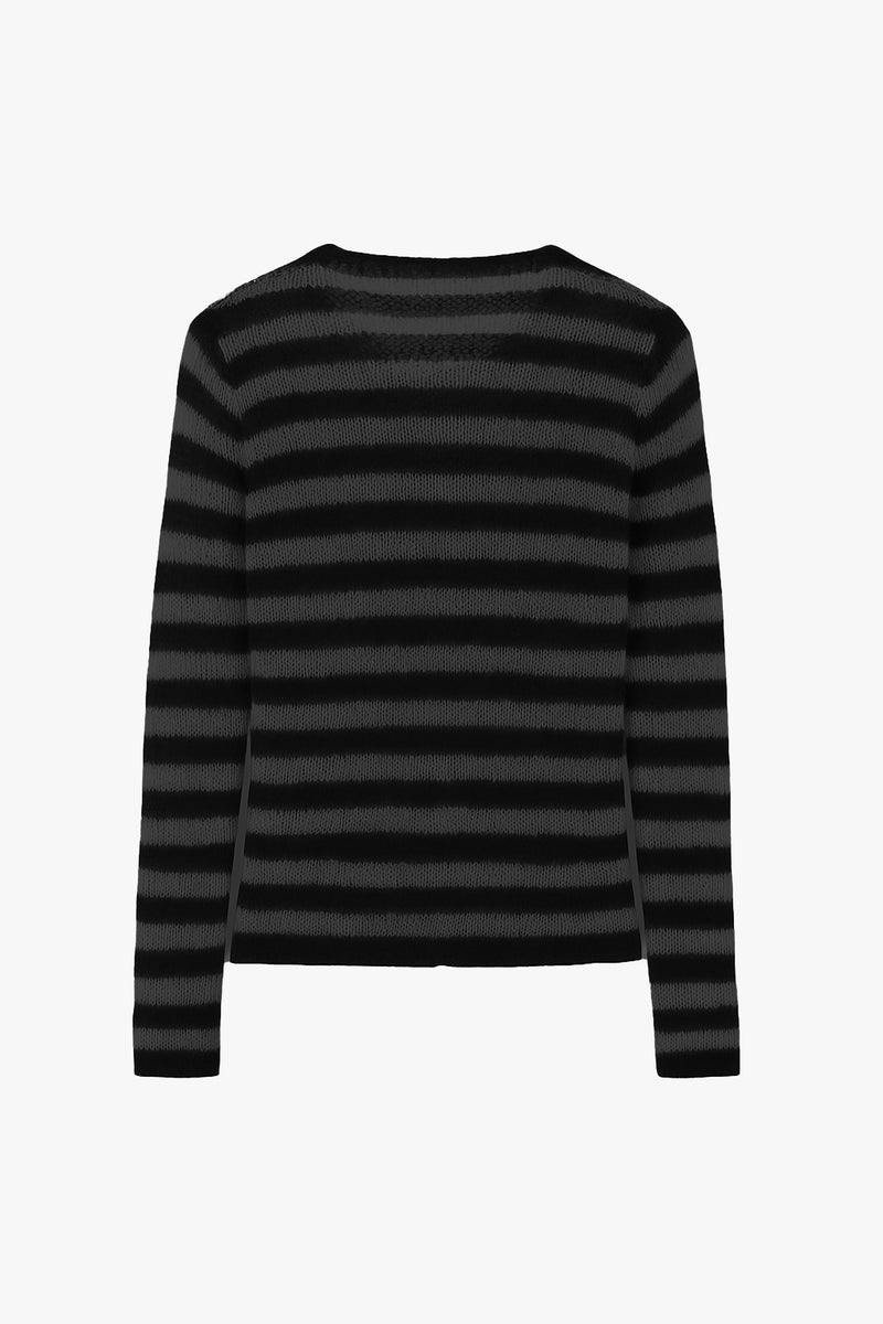 CLASSIC STRIPE NAVARRO JUMPER - BLACK & GUN METAL GREY