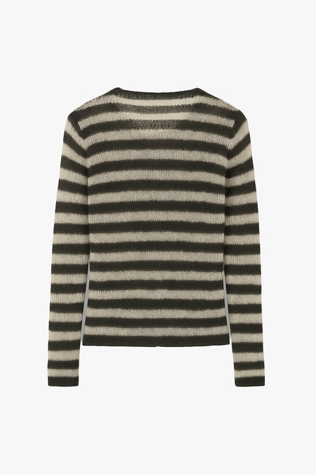 CLASSIC STRIPE NAVARRO JUMPER - BLACK & DIRTY WHITE