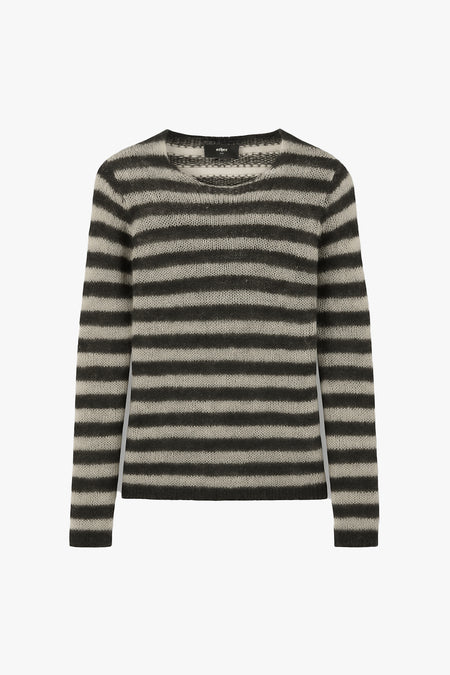 CLASSIC STRIPE NAVARRO JUMPER - BLACK & DIRTY WHITE
