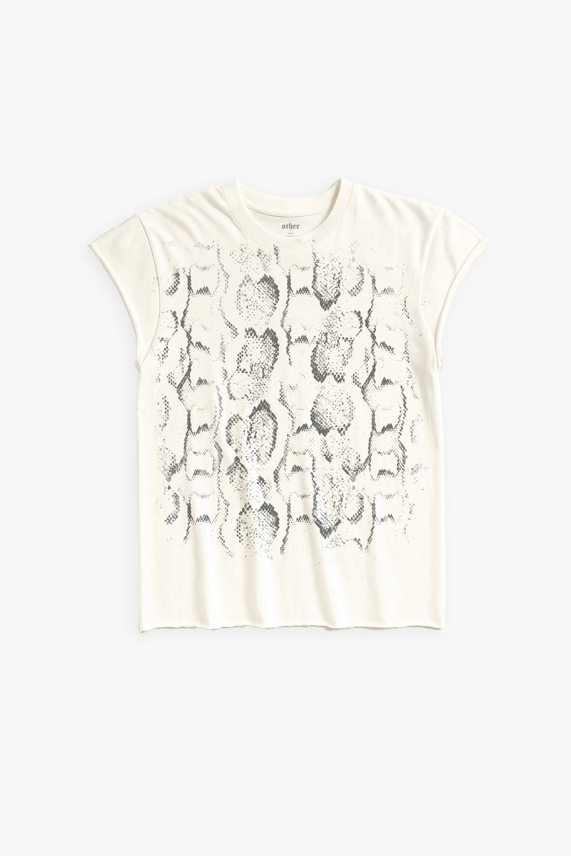 SNAKE ROCKER TEE - WHITE