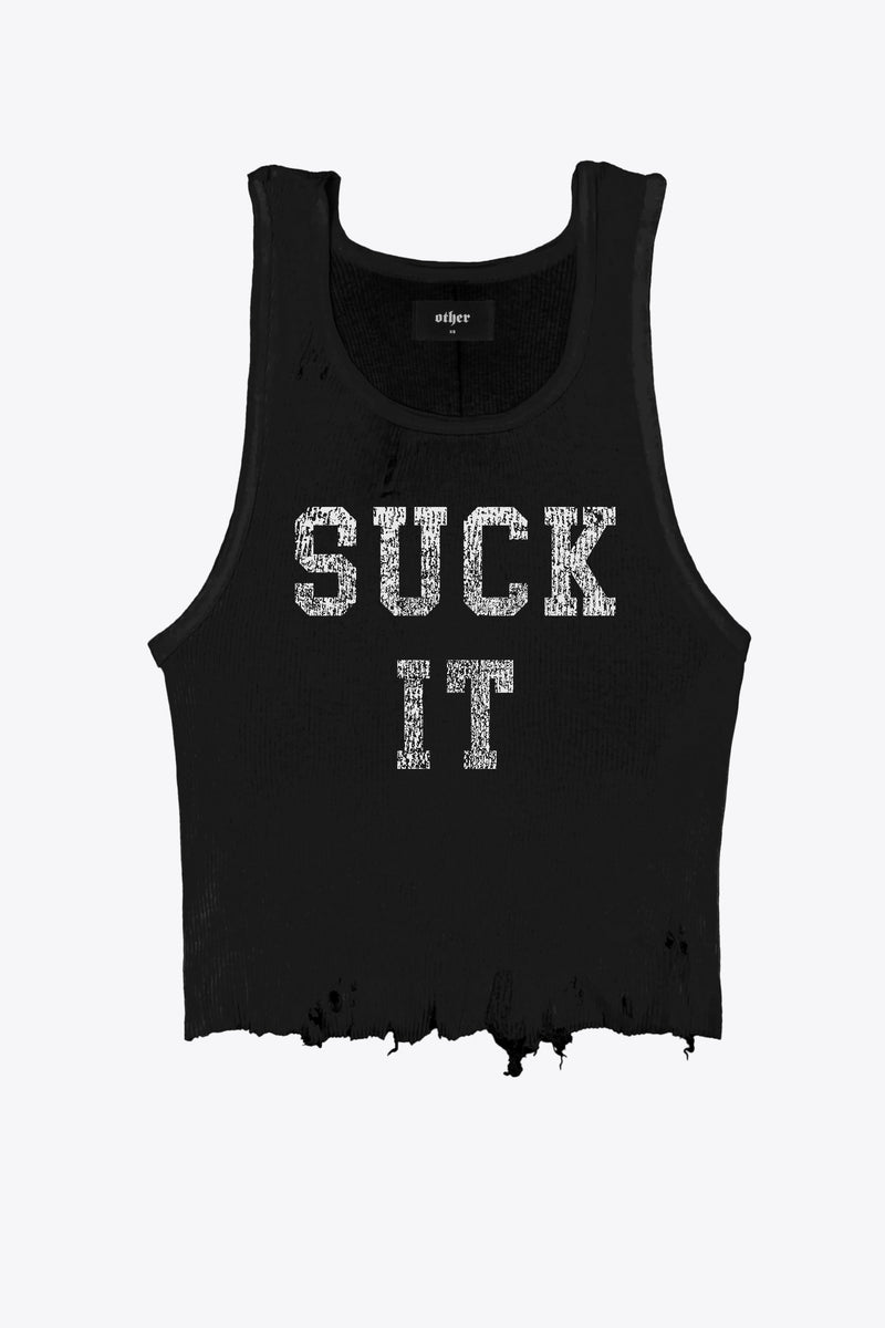 SUCK IT DISTRESSED BEATER