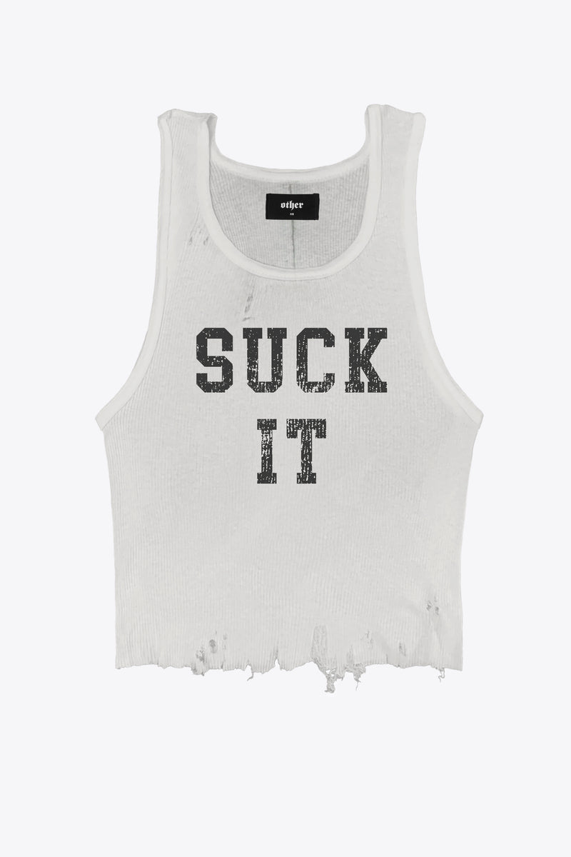 SUCK IT DISTRESSED BEATER