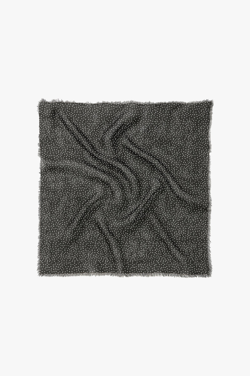 Scattered Dots Chiffon Bandana - Black