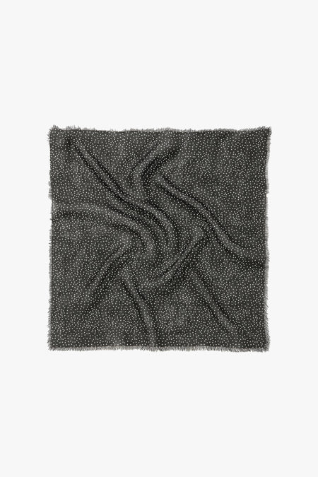 Scattered Dots Chiffon Bandana - Black