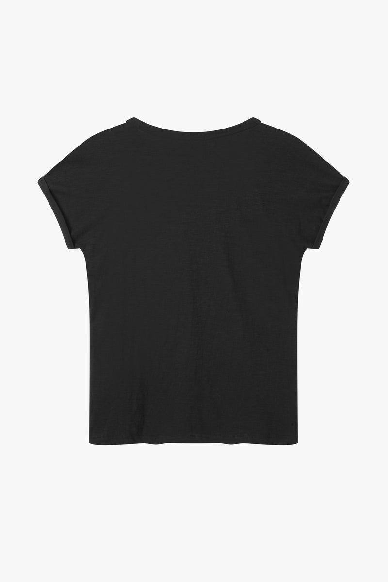 Scoop Neck T-Shirt | Black
