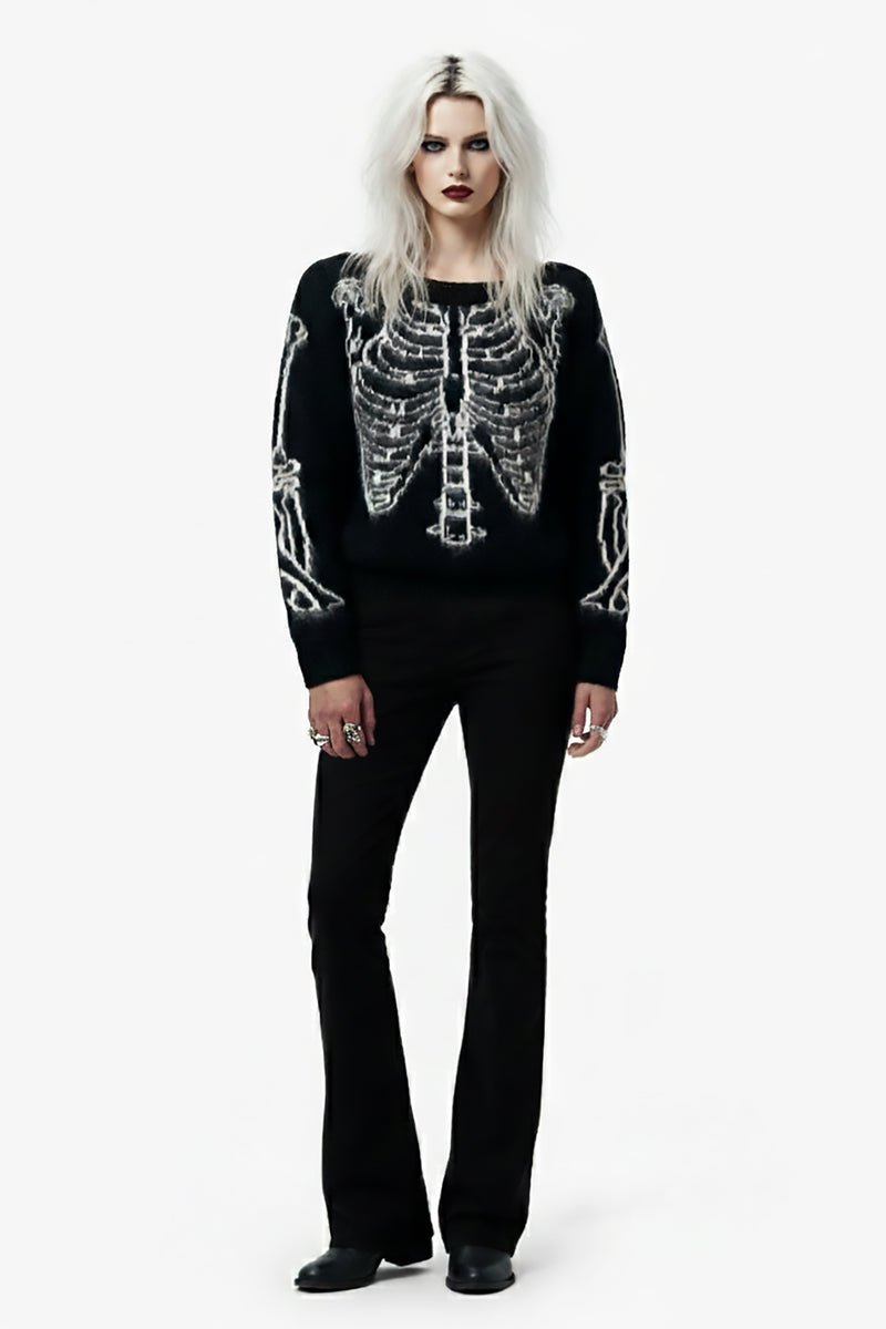 REVERSE SKELETON JUMPER - BLACK - WOMEN
